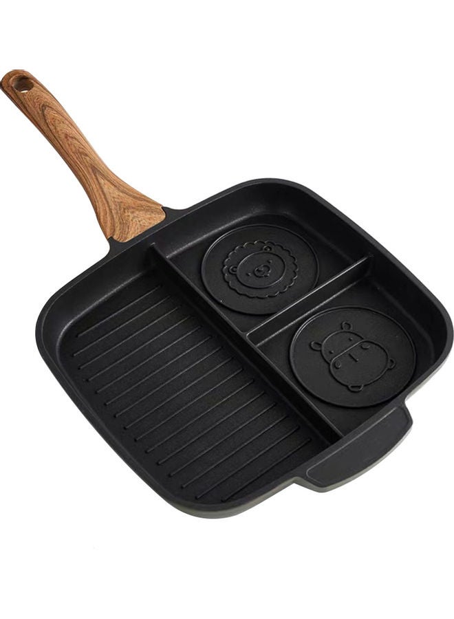 إسكدنيا مقلاة بان كيك مربعة الشكل أسود 30*28*5cm/11.8*11*2inسم - Image 1