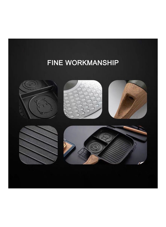 إسكدنيا مقلاة بان كيك مربعة الشكل أسود 30*28*5cm/11.8*11*2inسم - Image 5