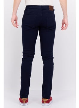 GANT Men Extra Slim Fit Solid Stretchable Jeans, Dark Blue  - Image 2