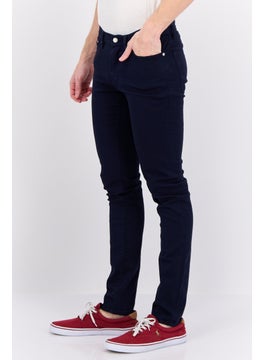 GANT Men Extra Slim Fit Solid Stretchable Jeans, Dark Blue  - Image 3