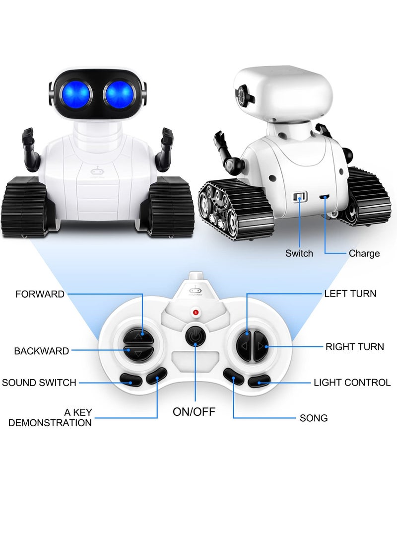SYOSI Robot Toys, Rechargeable RC Robot for Boys and Girls, Remote Control Toy with Music and LED Eyes, Gift for Children Age 3 Years and Up - Image 4