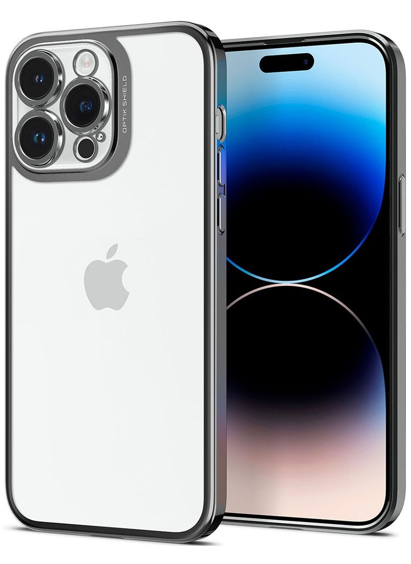 Spigen Optik Crystal for iPhone 14 PRO case cover - Chrome Gray  - Image 1