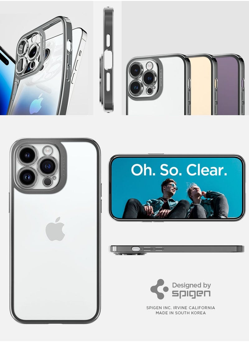 Spigen Optik Crystal for iPhone 14 PRO case cover - Chrome Gray  - Image 3
