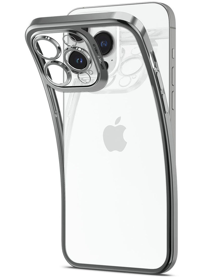 Optik Crystal for iPhone 14 PRO case cover - Chrome Gray