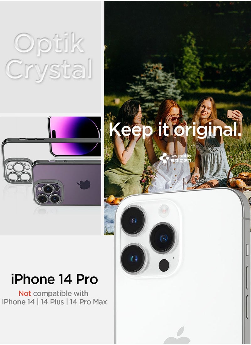 Spigen Optik Crystal for iPhone 14 PRO case cover - Chrome Gray  - Image 2