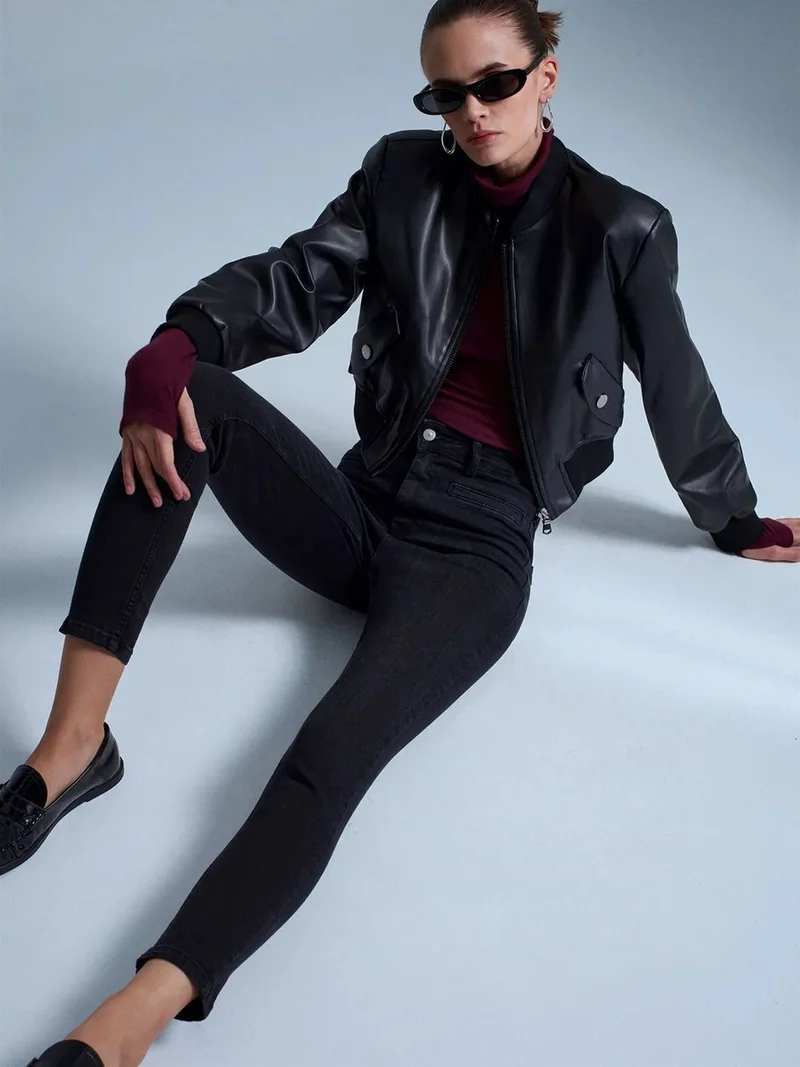ديلفين Dilvin High-Waist Skinny Jeans