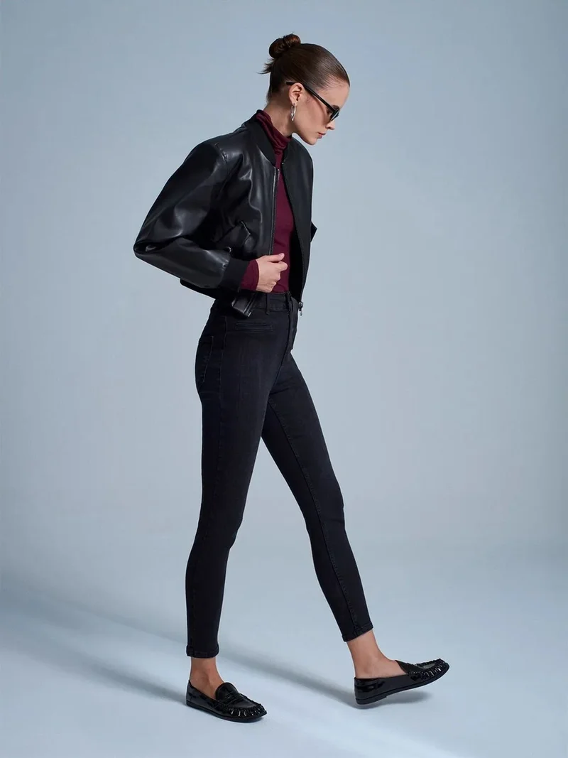 ديلفين Dilvin High-Waist Skinny Jeans