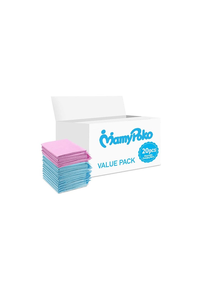 MamyPoko Disposable MamyPoko Changing Mats 20 Pink and Blue  - Image 1