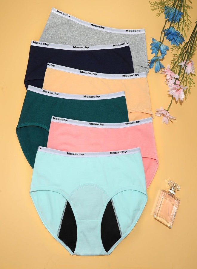 Mesachy Girls Period Underwear Period Panties for Teens Menstrual Leakproof Protective Cotton Briefs - Image 2