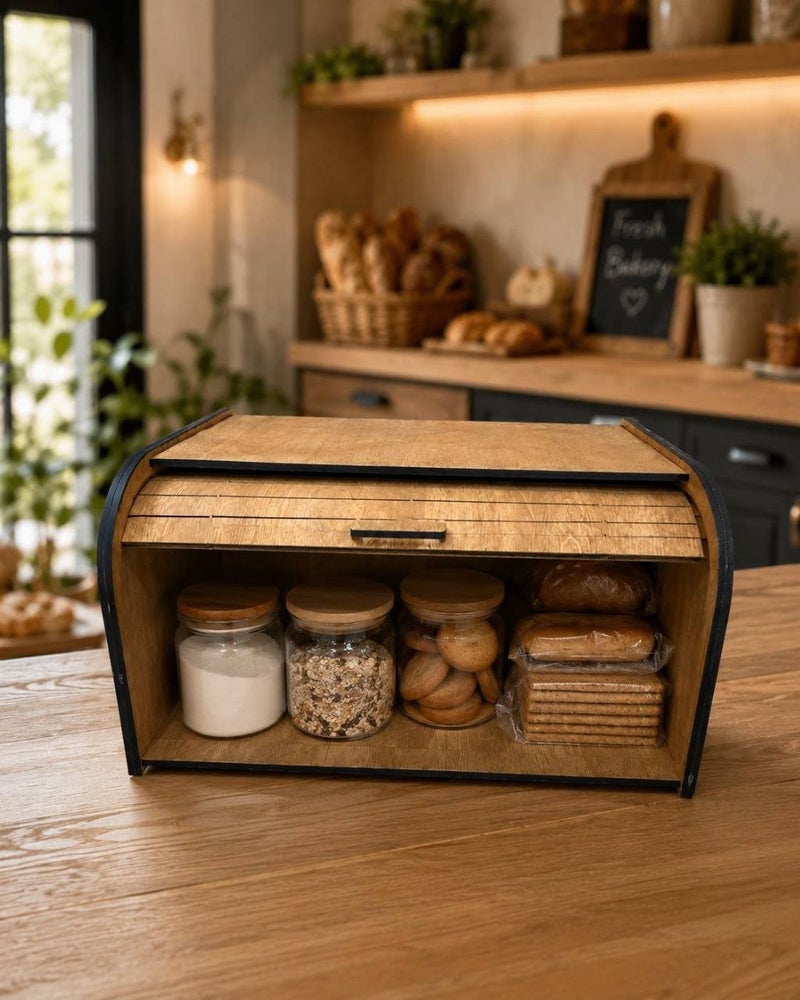 Wooden Bread Keeper for Freshly Baked Goods - Image 2
