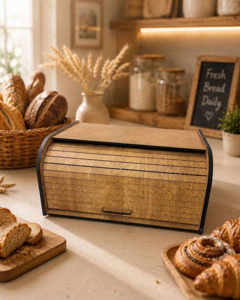 Wooden Bread Keeper for Freshly Baked Goods - Image 4