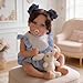 SCOM Reborn Baby Doll Girl 18 Soft Weighted Cloth Body HandRooted Hair Vinyl Limbs Fits 03Yrs Clothes ASTM F963 EN71 Bottle Pacifier Gift Set - Image 3