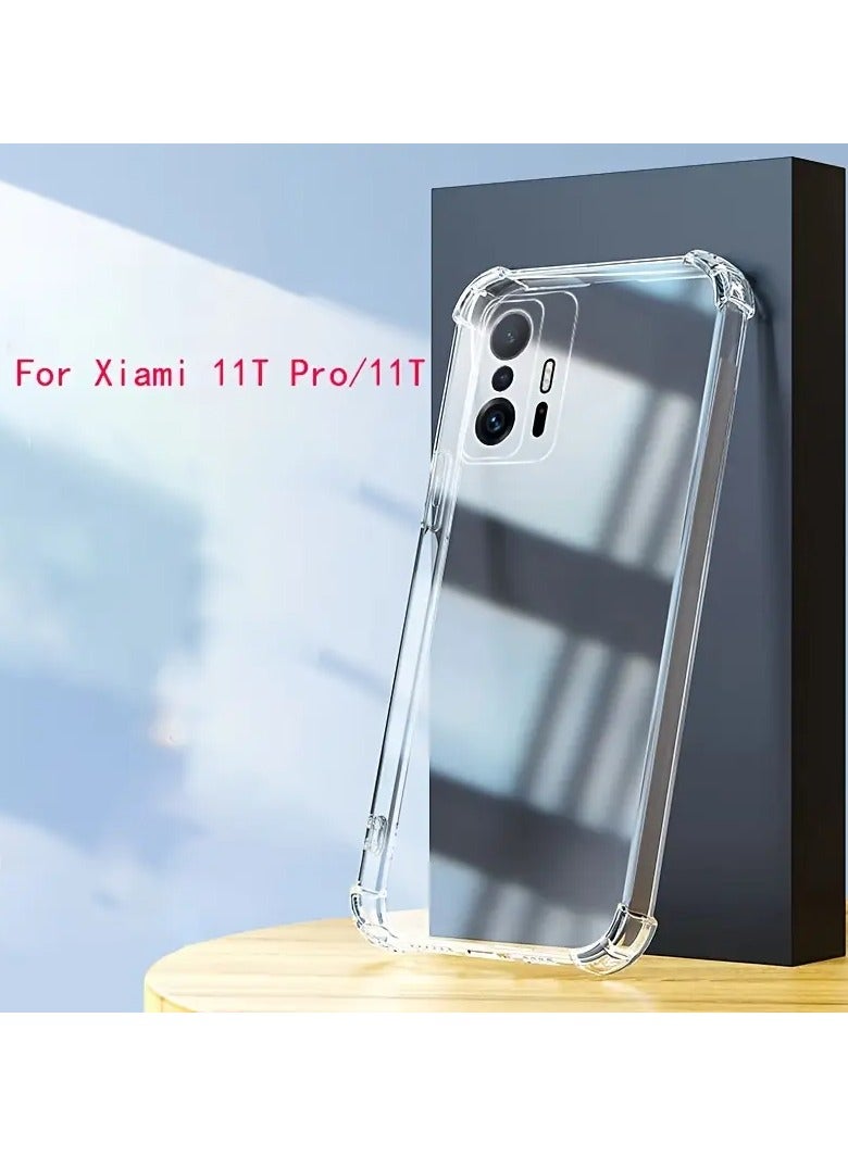 vesus حافظة لهاتف Xiaomi 11T / Xiaomi 11T Pro غطاء خلفي وسادة هوائية سيليكون ناعم مضاد للصدمات ومضاد للخدوش واقي حافة الزاوية لهاتف Xiaomi Mi 11T / Xiaomi Mi 11T Pro - Image 2