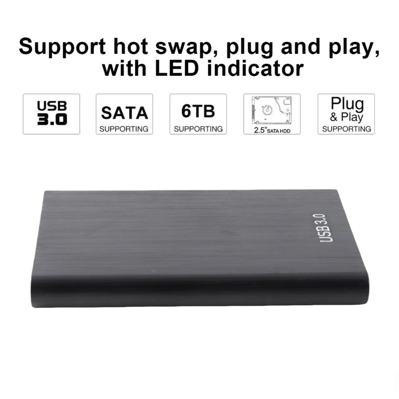 External SSD Enclosure USB 3.0 2.5 Inch SATA 6Gbps Aluminum Alloy - Screw Fixed Design Hard Drive Case for 2TB HDD SSD - Image 5