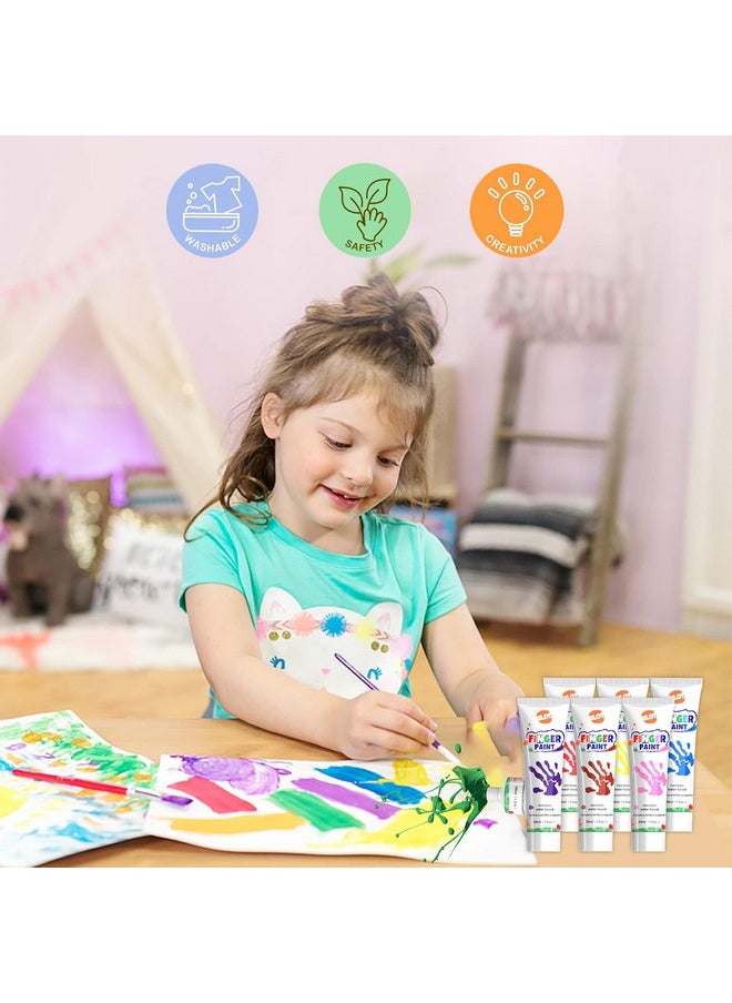 BLOT Early Learning Kids Paint Kit Washable Finger Paints with Assorted Painting Brushes Stamps Sponges Palette for Toddlers Children Crafts Drawing Gift Age 3+  - Image 5
