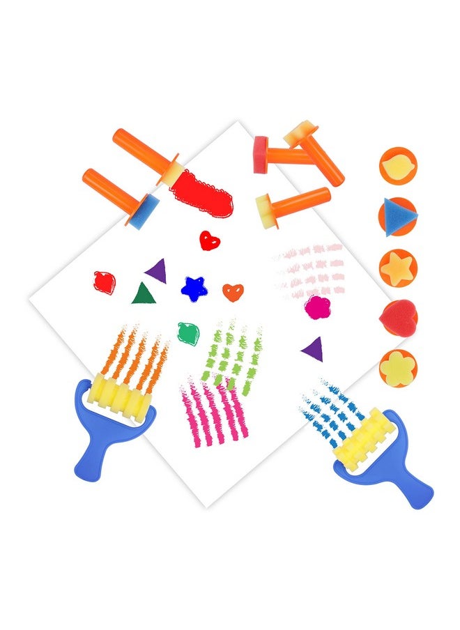 BLOT Early Learning Kids Paint Kit Washable Finger Paints with Assorted Painting Brushes Stamps Sponges Palette for Toddlers Children Crafts Drawing Gift Age 3+  - Image 3