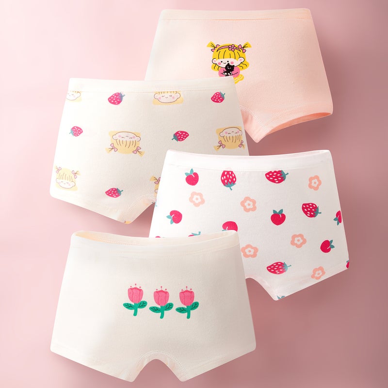 Summer Pure Cotton Girls Underwear 8026 Strawberry Girl 