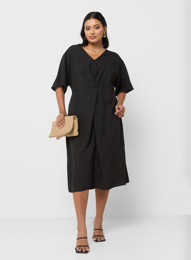 Ginger Plus Striped Midi Dress - Image 1