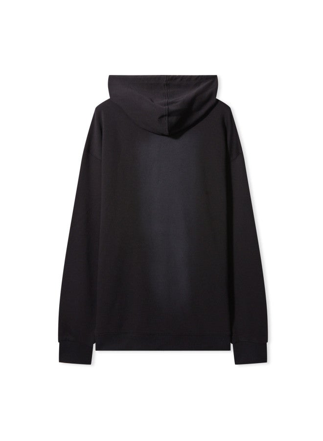 Cabbeen English Print Hooded Sweatshirt Men's Spring/autumn Loose Top Couple's Style Comfortable Casual - Image 3
