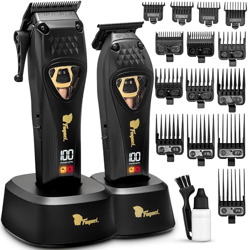 Fagaci Professional Hair Clippers for Men with DLC Blades and High Torque Vector Motor Barber Clippers and Trimmers Set Zero Gap 12000 RPM Hair Cutting Kit Mens Haircut Cordless Clipper for Barber - Image 1
