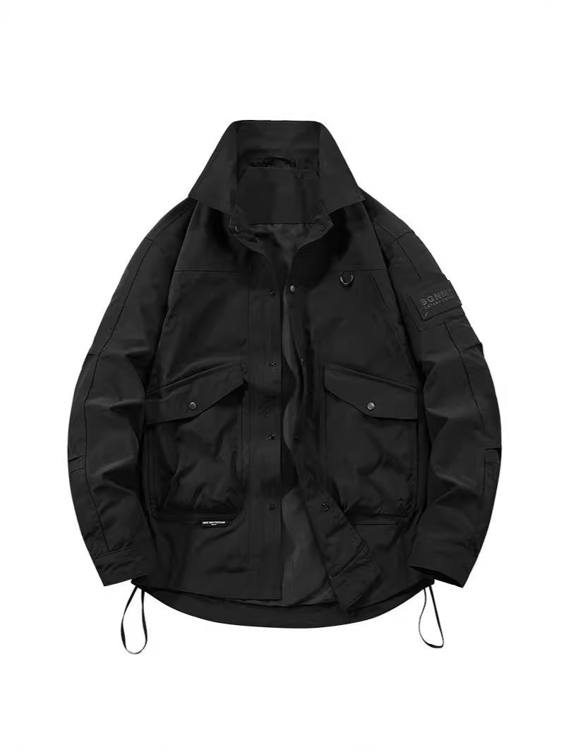 New Trendy Brand Workwear Jacket Thin Jacket Youth American Multi-Pocket Workwear Jacket Plus Size Trendy - Image 5