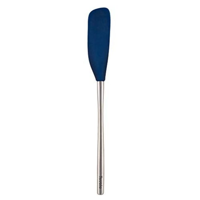 Tovolo Jar Spatula Silicone Long Stainless Steel Handle Scraper Spatula Deep Indigo, Jar Scraper Heat Resistant Dishwasher Safe BPA Free Kitchen Utensil for Scraping Spreading Jelly Peanut Butter