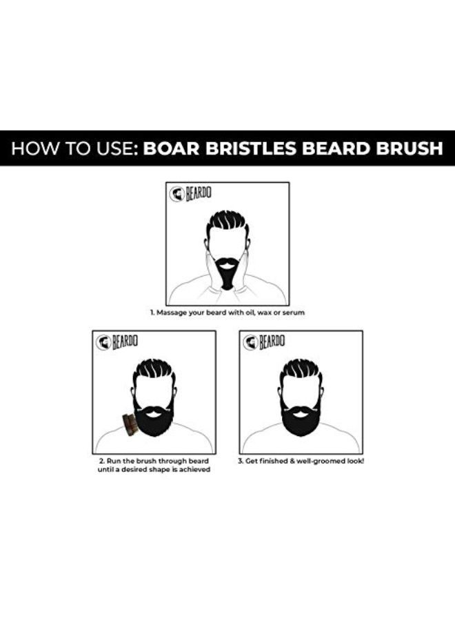 BEARDO Boar Bristle Beard Brush | Made In India - Image 5