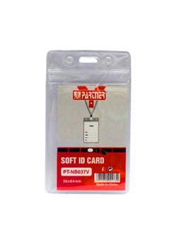 PARTNER ID Card Holders Waterproof Clear Plastic Perfect for Credit Cards, ID Swipe Cards, Key Cards, and Driver's License PVC Material (Pack of 10)  - Image 2