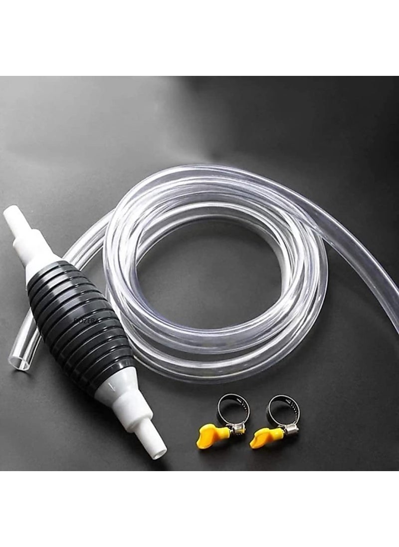 Drumstone Drumstone 2 Years Warranty Heavy Quality Nitrile Rubber Manual Hand Oil Pump for Kitchen Tin Cans Pumping Machine Automatic Bottle Fuel Transfer Siphon Hose with 2 Mtr Durable PVC Pipe  - Image 1