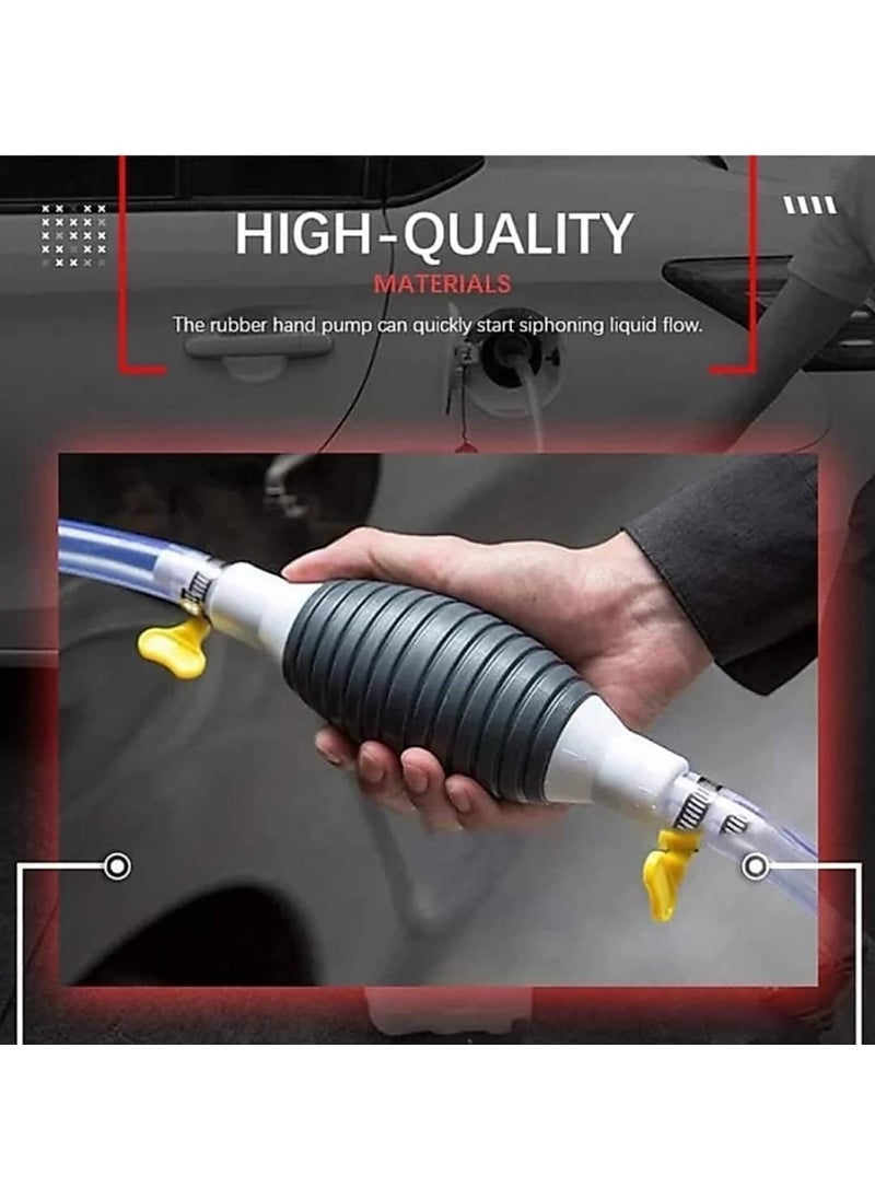 Drumstone Drumstone 2 Years Warranty Heavy Quality Nitrile Rubber Manual Hand Oil Pump for Kitchen Tin Cans Pumping Machine Automatic Bottle Fuel Transfer Siphon Hose with 2 Mtr Durable PVC Pipe  - Image 4