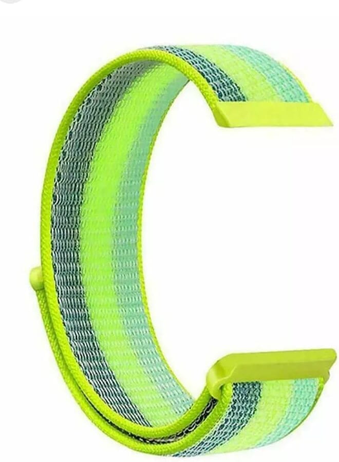 22mm Nylon Sport Band Strap Compatible with HW GT/HW GT 2 (46mm) Watch Band/HW Watch GT2 Pro Strap/Galaxy Watch 4.25mm / Galaxy Watch 3 45mm (Neon Green)