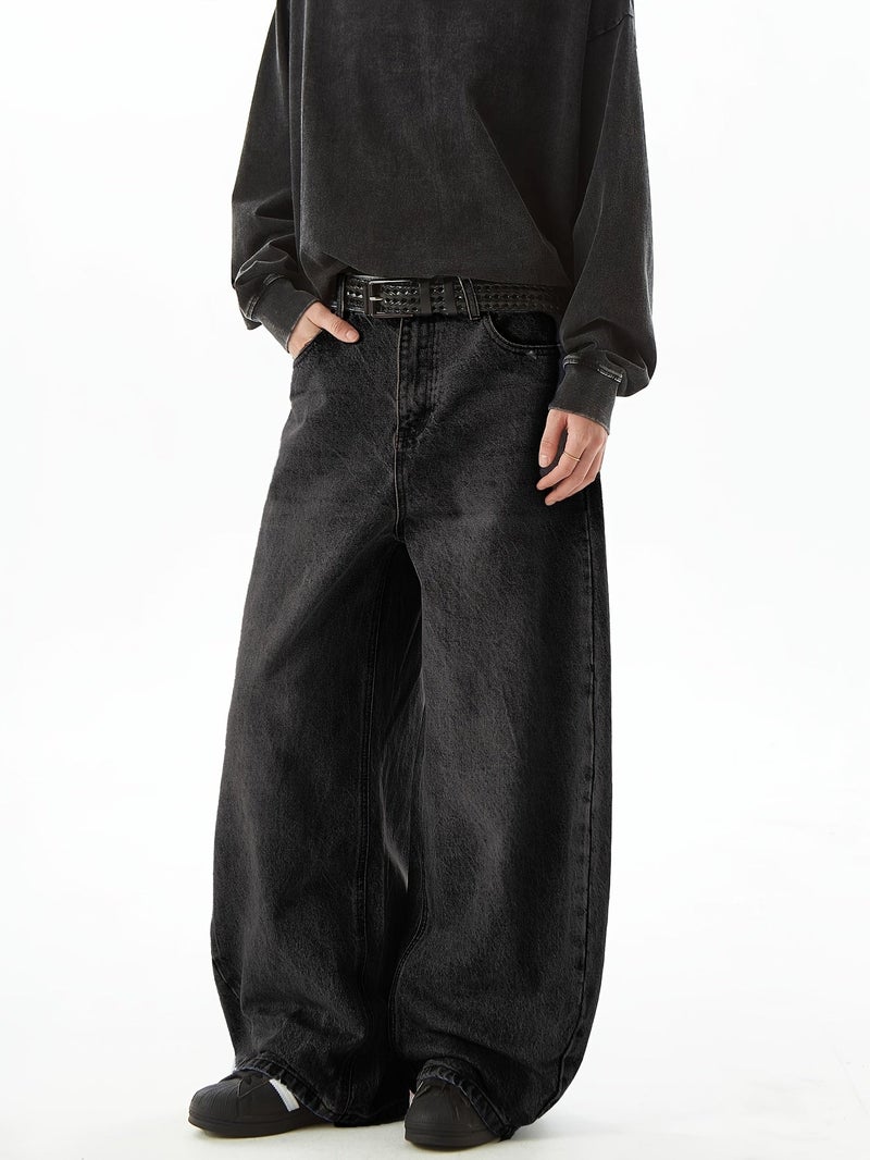 American Street Fashion Casual Loose Wide-Leg Jeans for Men () - Image 4