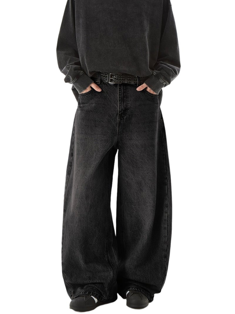 American Street Fashion Casual Loose Wide-Leg Jeans for Men () - Image 1