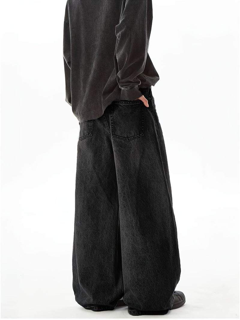 American Street Fashion Casual Loose Wide-Leg Jeans for Men () - Image 5