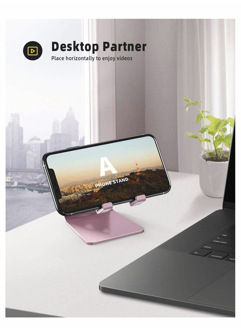 KASTWAVE - Adjustable Cell Phone Stand - Phone Desk Holder, Cradle, Dock, Mobile Smartphone Stand, Compatible for iPhone 13 12 Pro Xs Max XR X 8 7 6 Plus SE Charging Desktop - Image 1