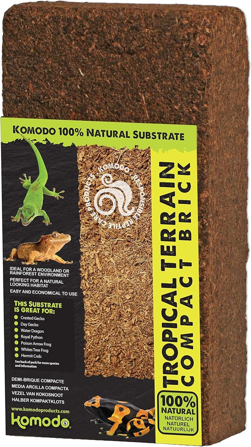 Tropical Terrain Compact Brick, Natural Substrate for Woodland or Rainforest Habitats