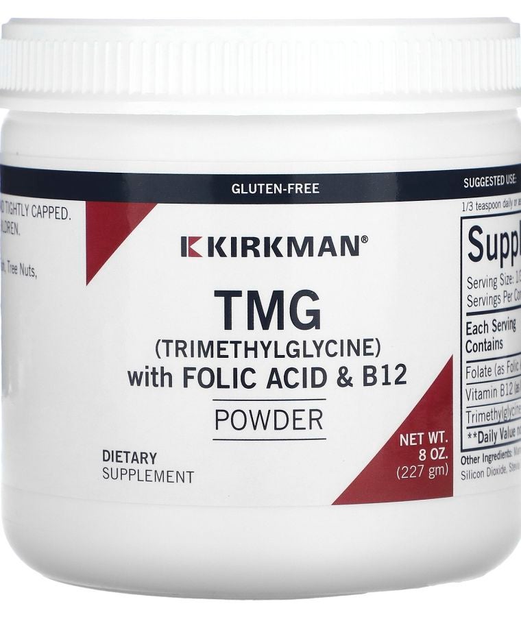 TMG (Trimethylglycine) with Folic Acid & B12 Powder 8 oz (227 g)