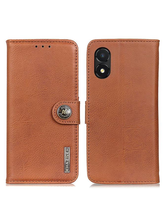 اس-توب جراب هاتف من خزنة بتصميم جلد البقر مع قلاب أفقي لهاتف Honor X5 - Image 2