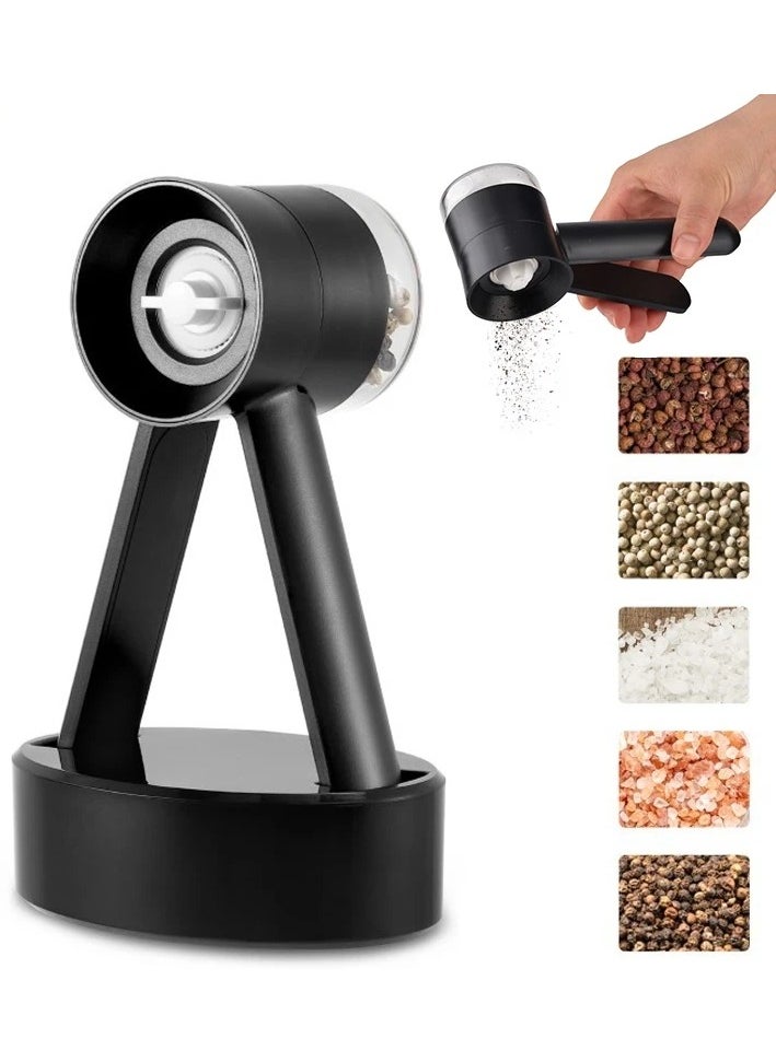 OQUERA - Salt and Pepper Ball Grinders Cute Shaped Salt and Pepper Grinder Set Black Premium - Image 1