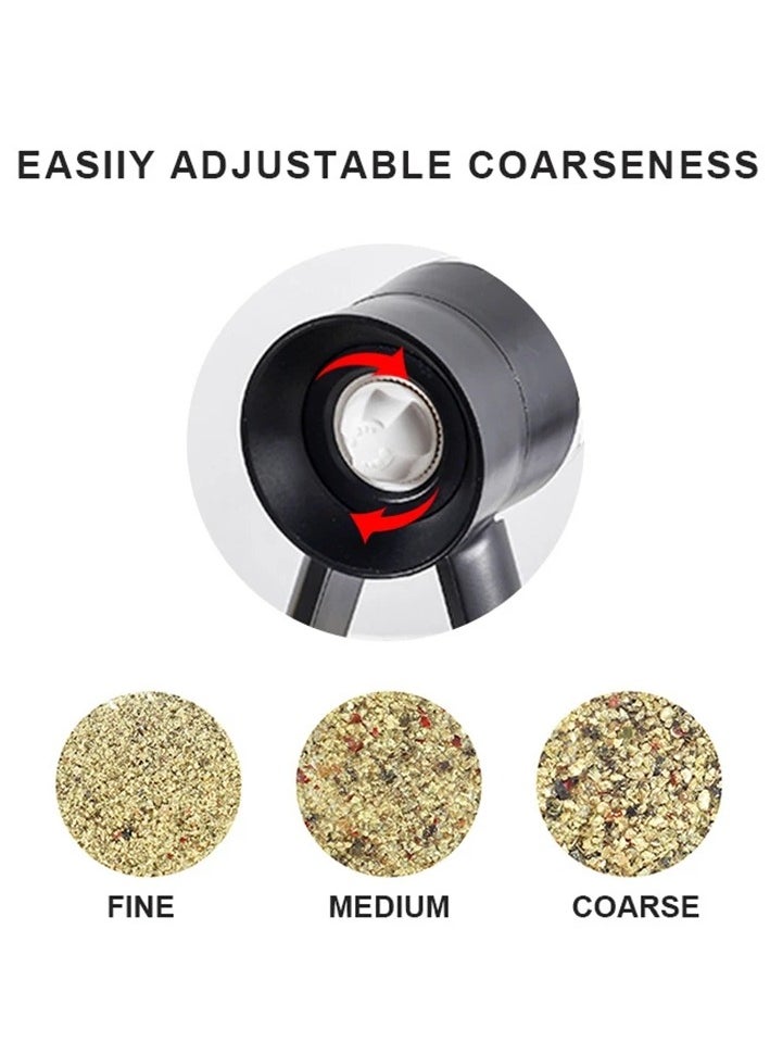 OQUERA - Salt and Pepper Ball Grinders Cute Shaped Salt and Pepper Grinder Set Black Premium - Image 1