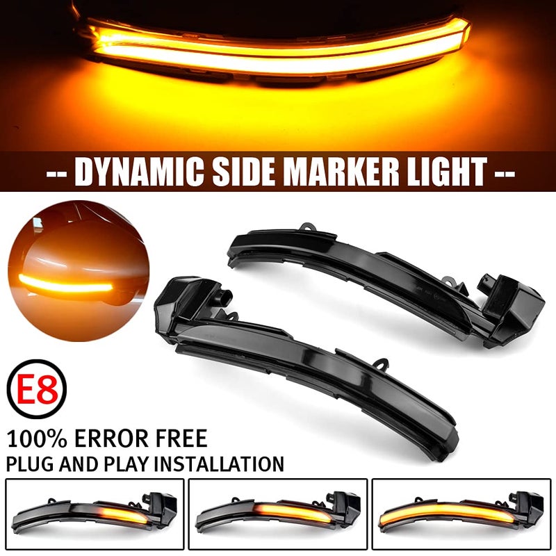 2pcs Dynamic Sequential Blink LED Side Mirror Turn Signal Light Assembly Compatible with Ja-guar XE XF XJ F-TYPE XK XKR I-PACE X250 X26 - Image 3