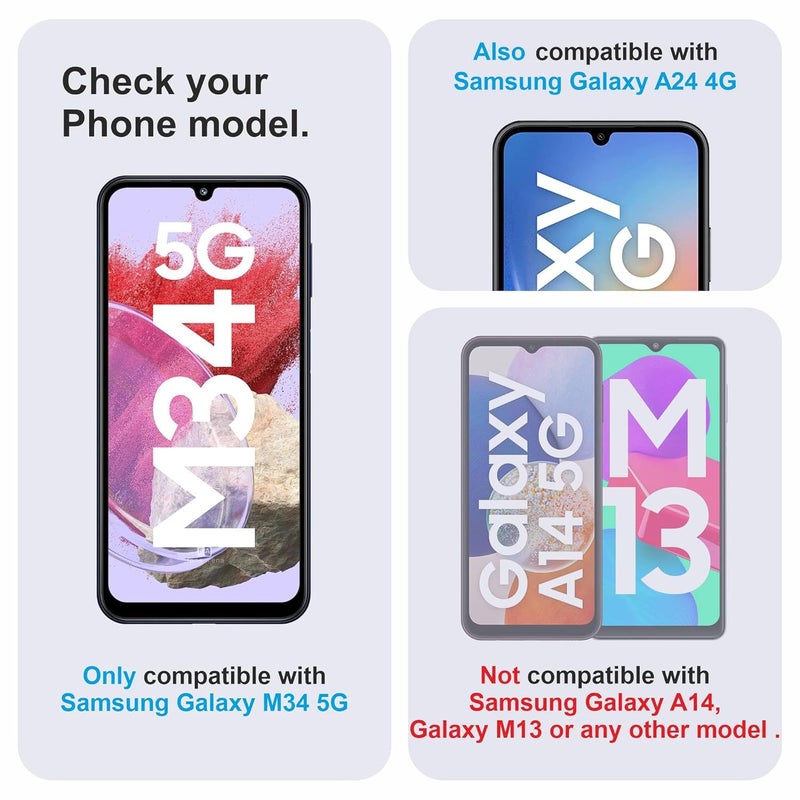 Skyddshield Military-Grade Gorilla Tempered Glass For Samsung Galaxy M34 and Samsung Galaxy A24 4G (6.5 Inch) With Installation Kit | Edge to Edge Coverage | Black - Image 2