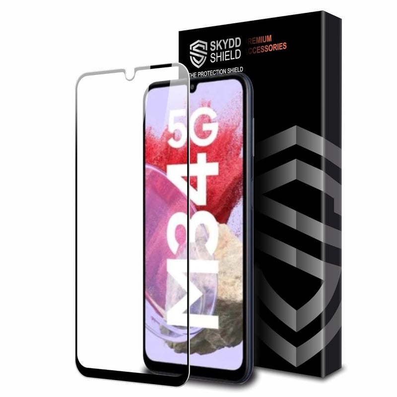 Skyddshield Military-Grade Gorilla Tempered Glass For Samsung Galaxy M34 and Samsung Galaxy A24 4G (6.5 Inch) With Installation Kit | Edge to Edge Coverage | Black - Image 1