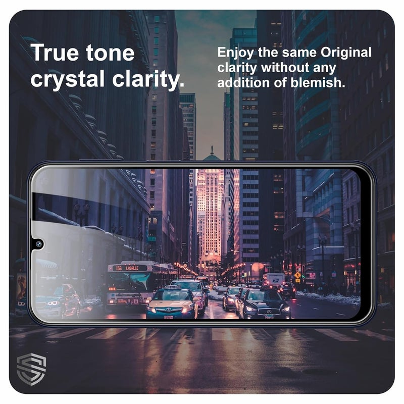 Skyddshield Military-Grade Gorilla Tempered Glass For Samsung Galaxy M34 and Samsung Galaxy A24 4G (6.5 Inch) With Installation Kit | Edge to Edge Coverage | Black - Image 3