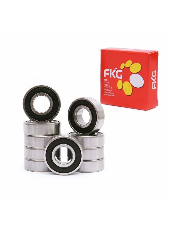 6202-2RS 15x35x11mm Deep Groove Ball Bearing Double Rubber Seal Bearings Pre-Lubricated 10 Pcs