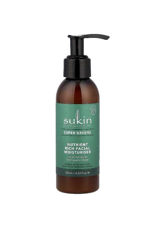 Sukin Sukin, Super Greens, Nutrient Rich Facial Moisturiser, Normal To Dry Skin Types , 4.23 fl oz (125 ml)  - Image 1
