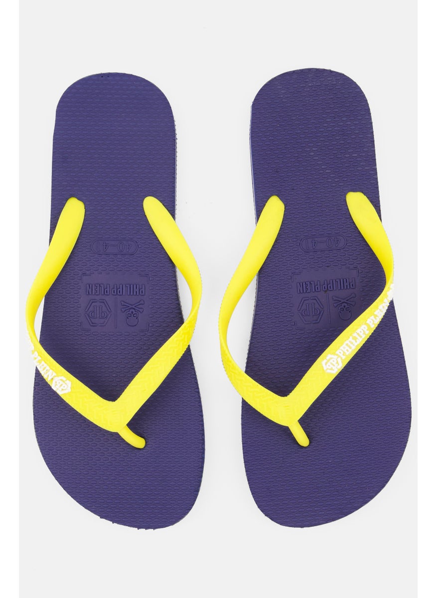 PHILIPP PLEIN Men Slip On Slippers, Navy  - Image 4