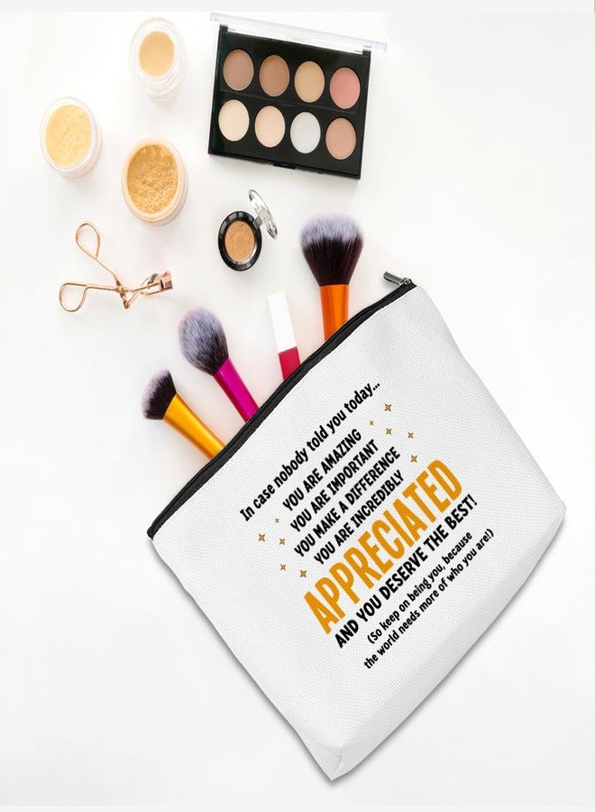 CQM Inspirational Makeup Bag Employee Appreciation Gifts Thank You Gifts Cosmetic Bag Zipper Pouch Cheer Up Encouragement Gifts for Women Coworkers Boss Lady Manager Friend Christmas Birthday Gifts - Image 3