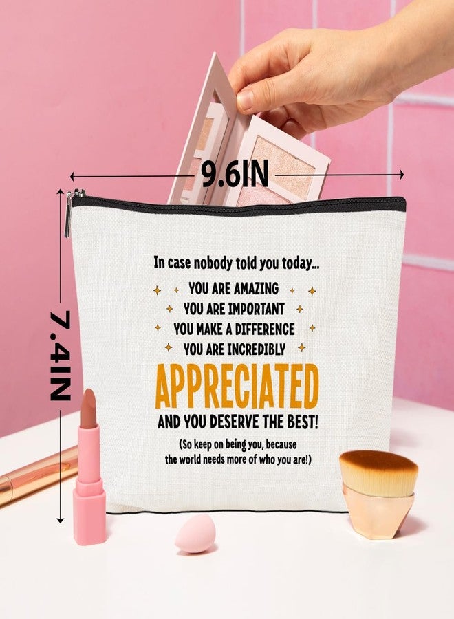 CQM Inspirational Makeup Bag Employee Appreciation Gifts Thank You Gifts Cosmetic Bag Zipper Pouch Cheer Up Encouragement Gifts for Women Coworkers Boss Lady Manager Friend Christmas Birthday Gifts - Image 4