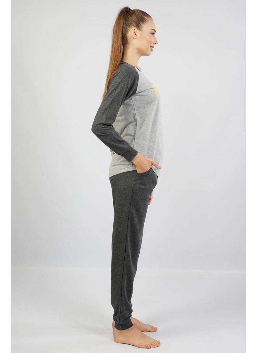 Espuar Women's 100% Cotton Pajama Set, Long Sleeve Skinny Leg  - Image 5